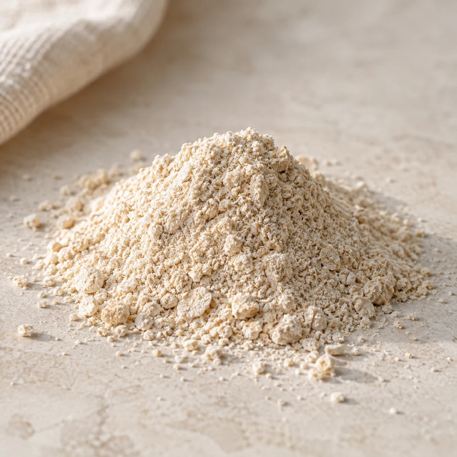 Oats in an understated ingredient still life