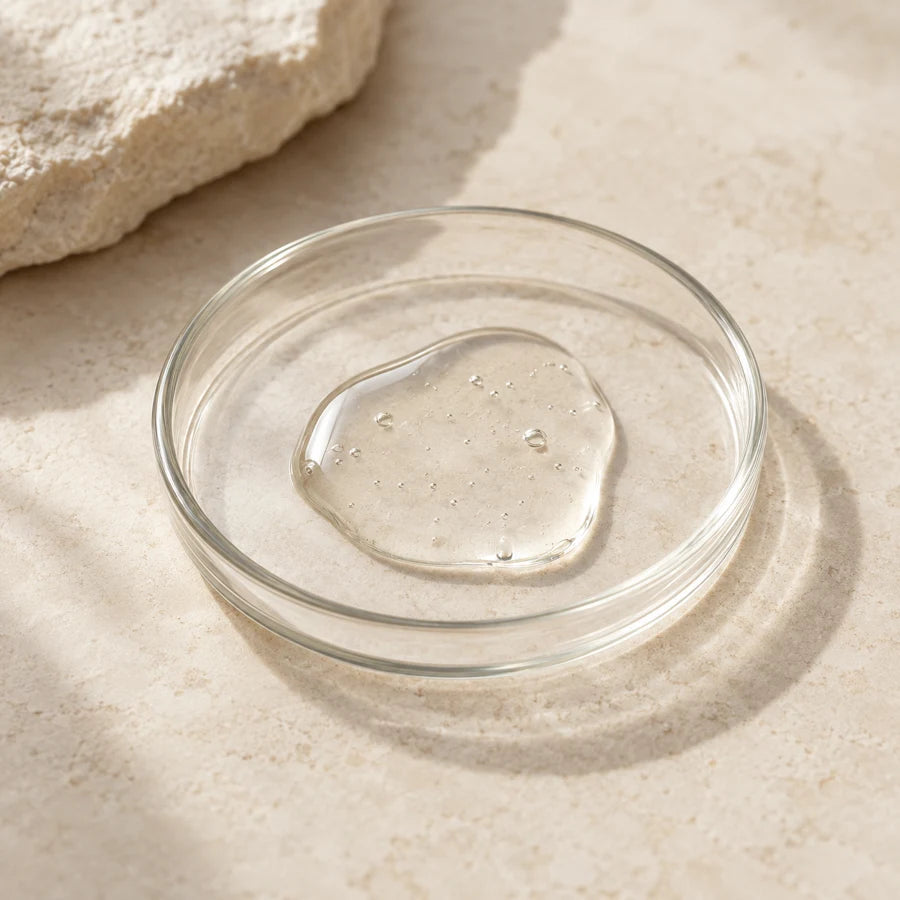 A clear liquid droplet illustrating pro-vitamin B5